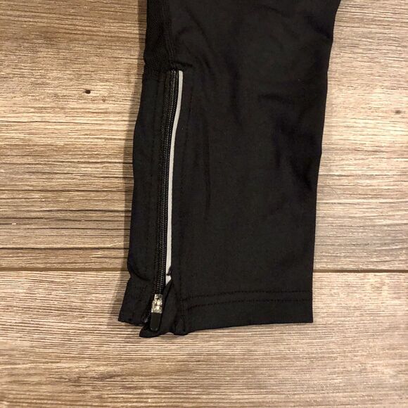 2XU Compression Leggings Small Black Pink Stitch Pocket Zipper Ankles Drawstring - Picture 8 of 12